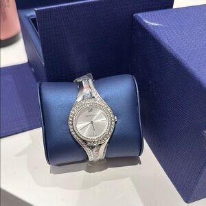 Swarovski Crystal-Embellished Silver Women's Watch